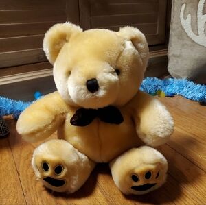 Adorable Tan Stuffed Bear with Bow